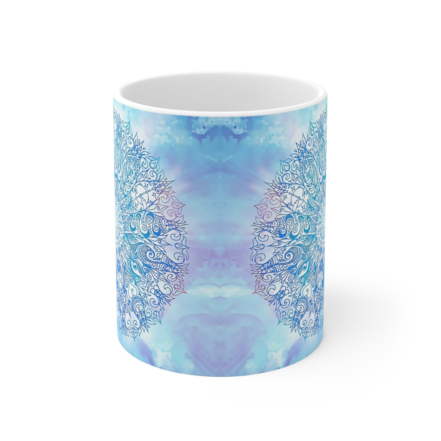 Pastel Mandala Ceramic Mug, 11oz