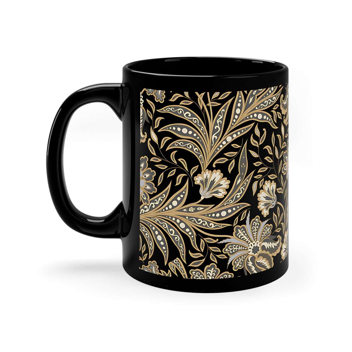 Black & Gold Coffee Mug, 11oz