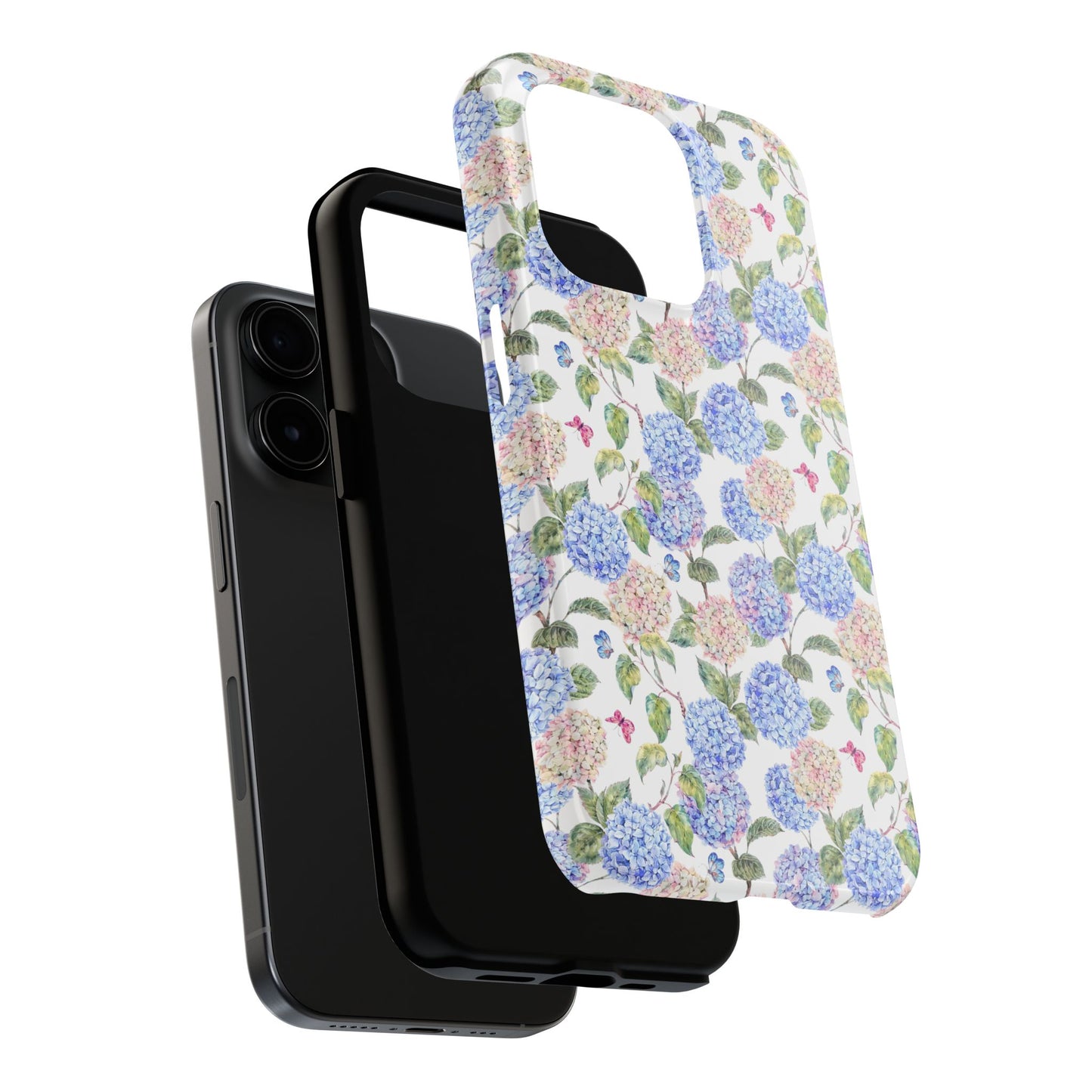 Pink & Blue Hydrangea Phone Case