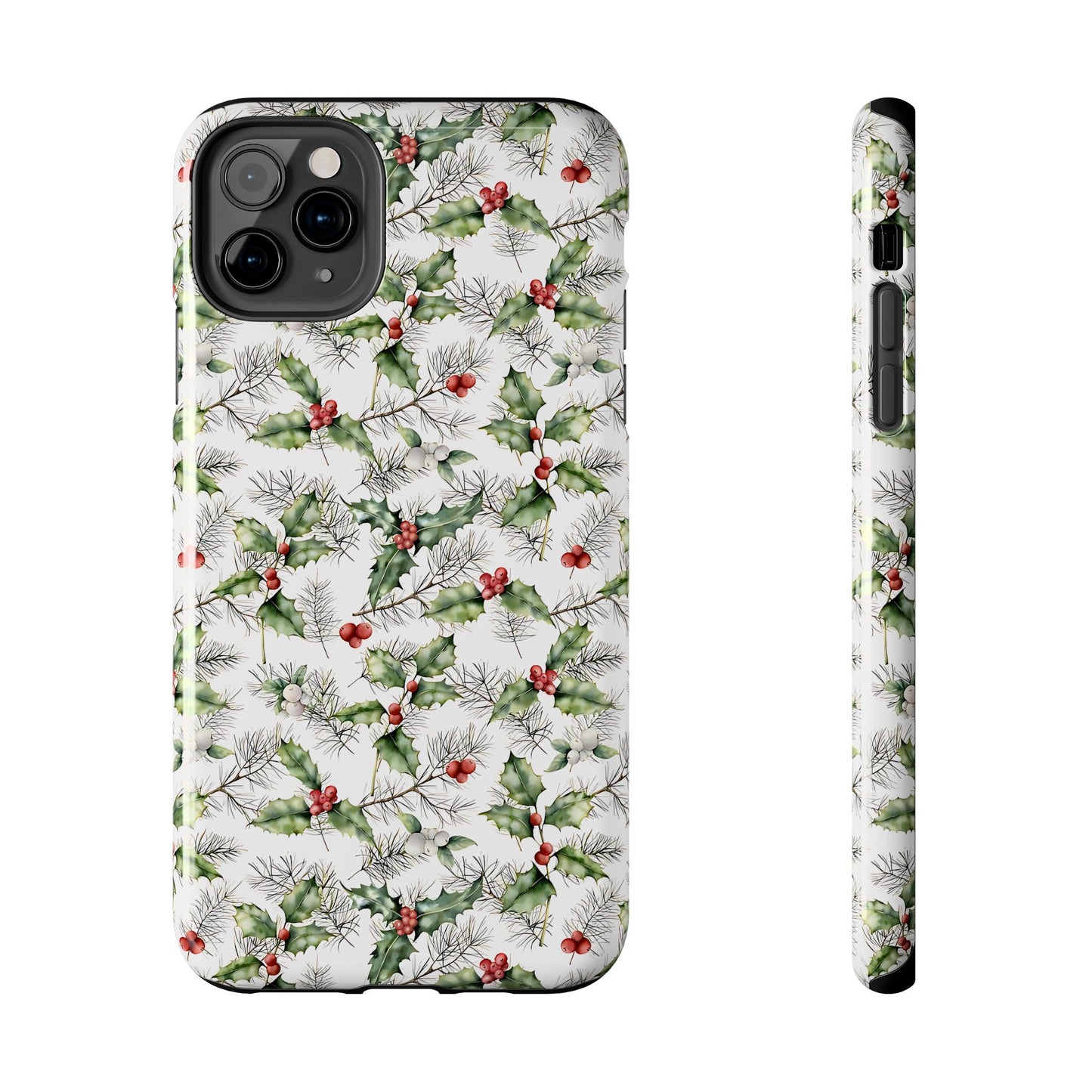 Christmas Mistletoe and Holly Phone Case