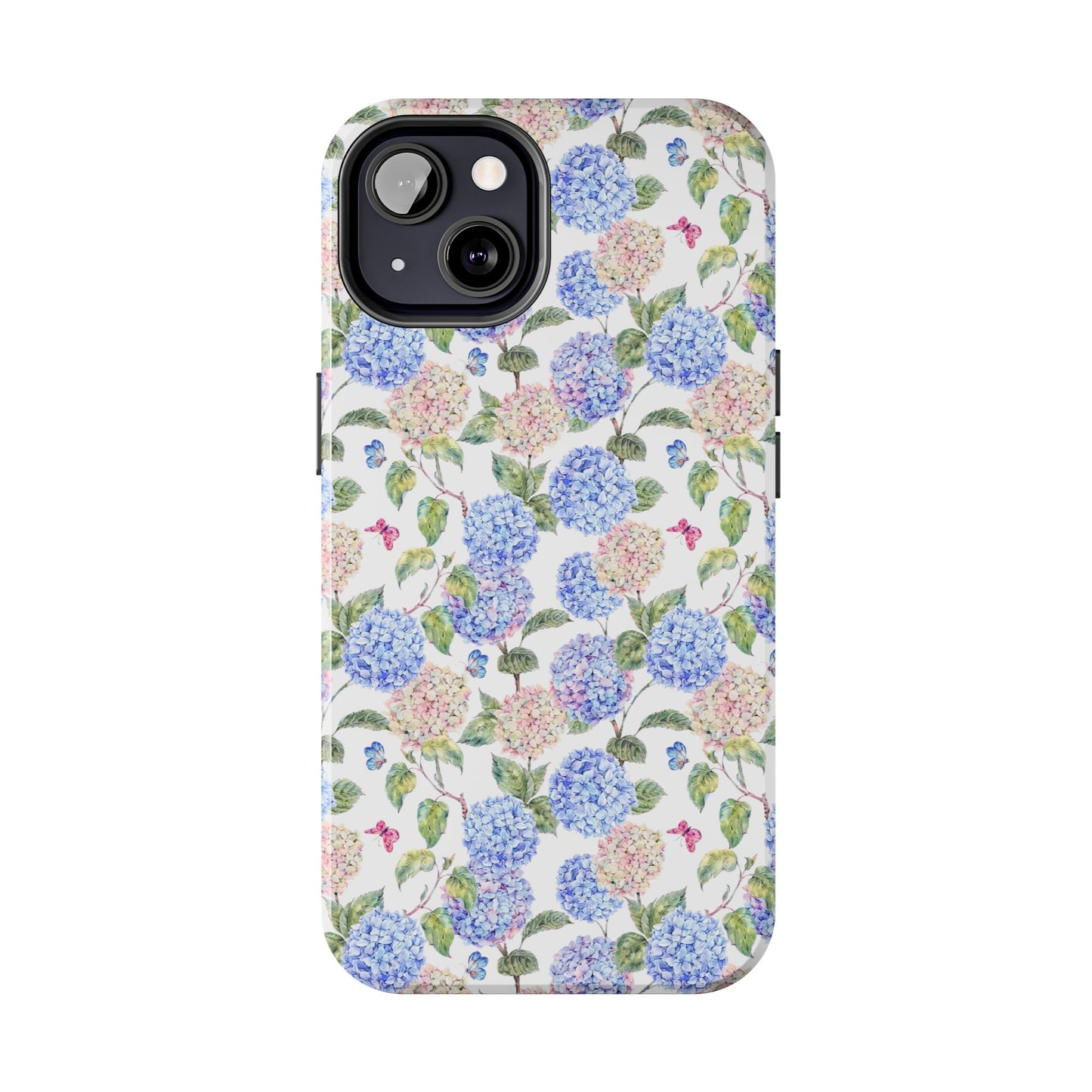 Pink & Blue Hydrangea Phone Case