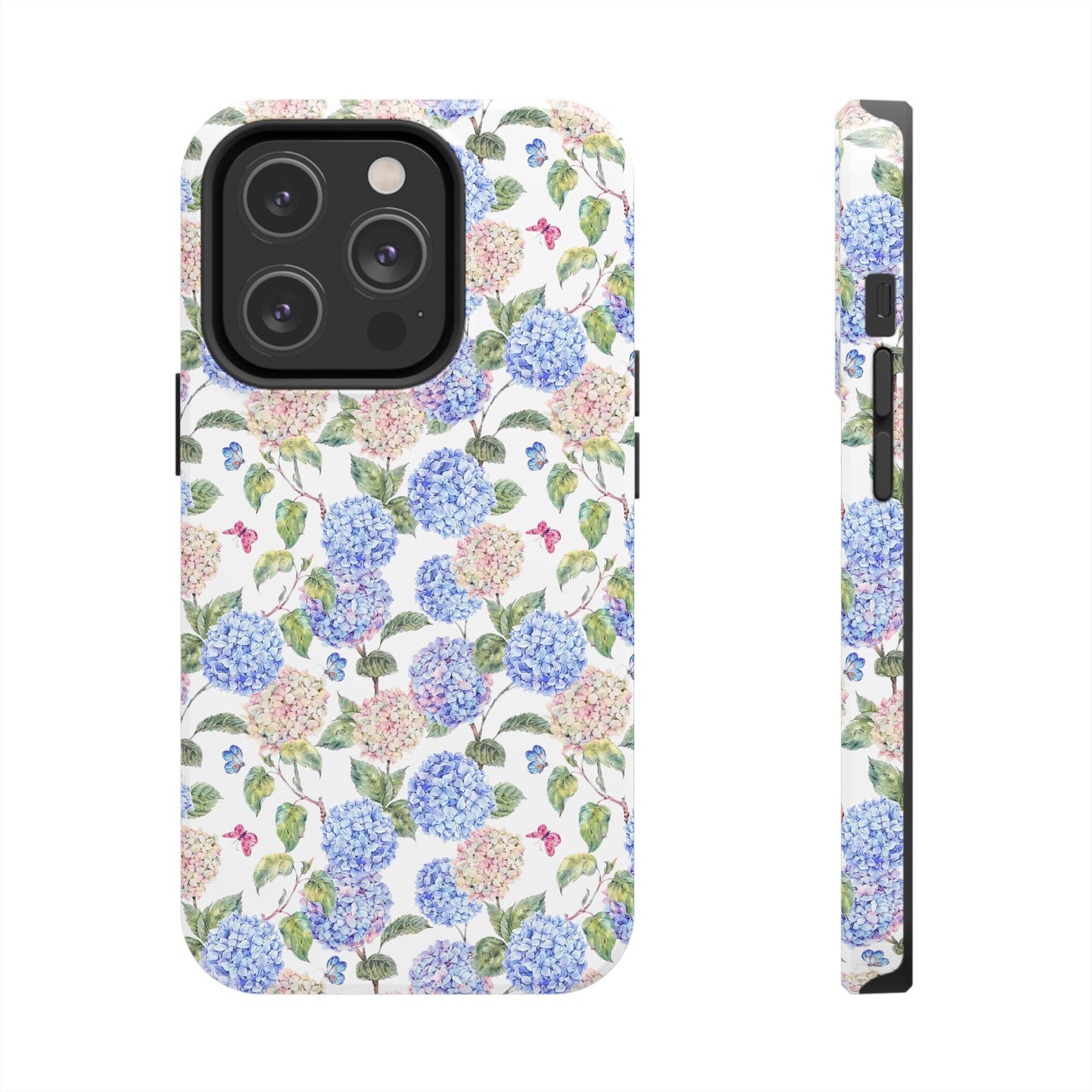 Pink & Blue Hydrangea Phone Case