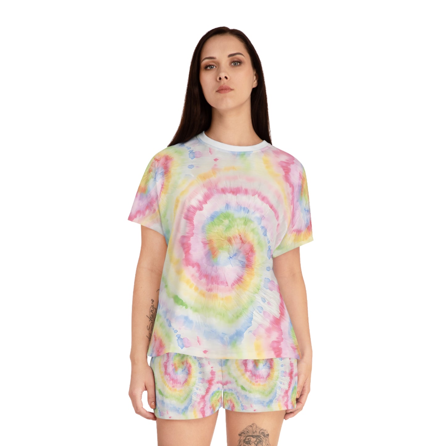 Women's Tie Dye Print Pajama Set