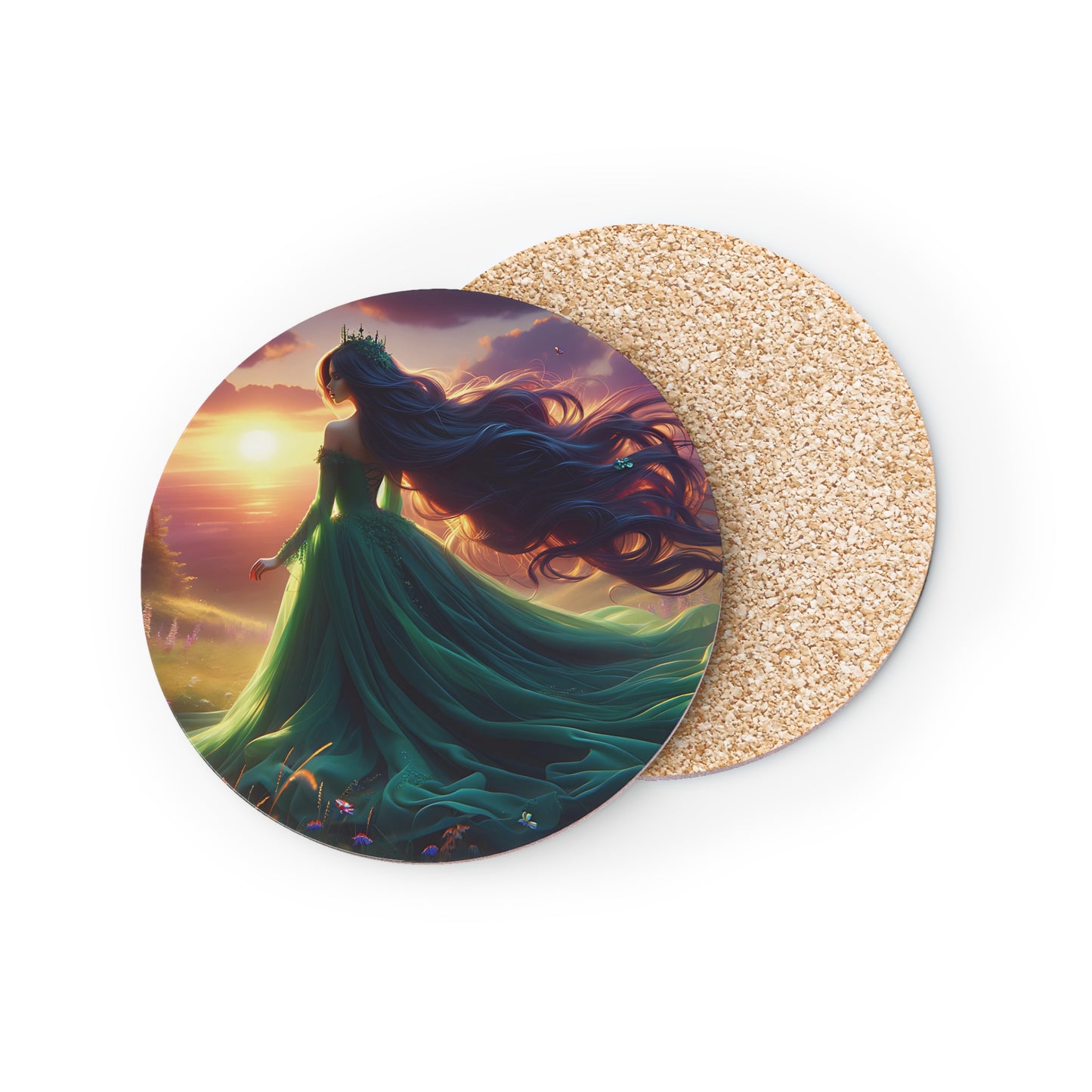 Once Upon A Fantasy - Emerald Sunset Coasters