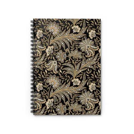 Black & Gold Spiral Notebook - Ruled Line