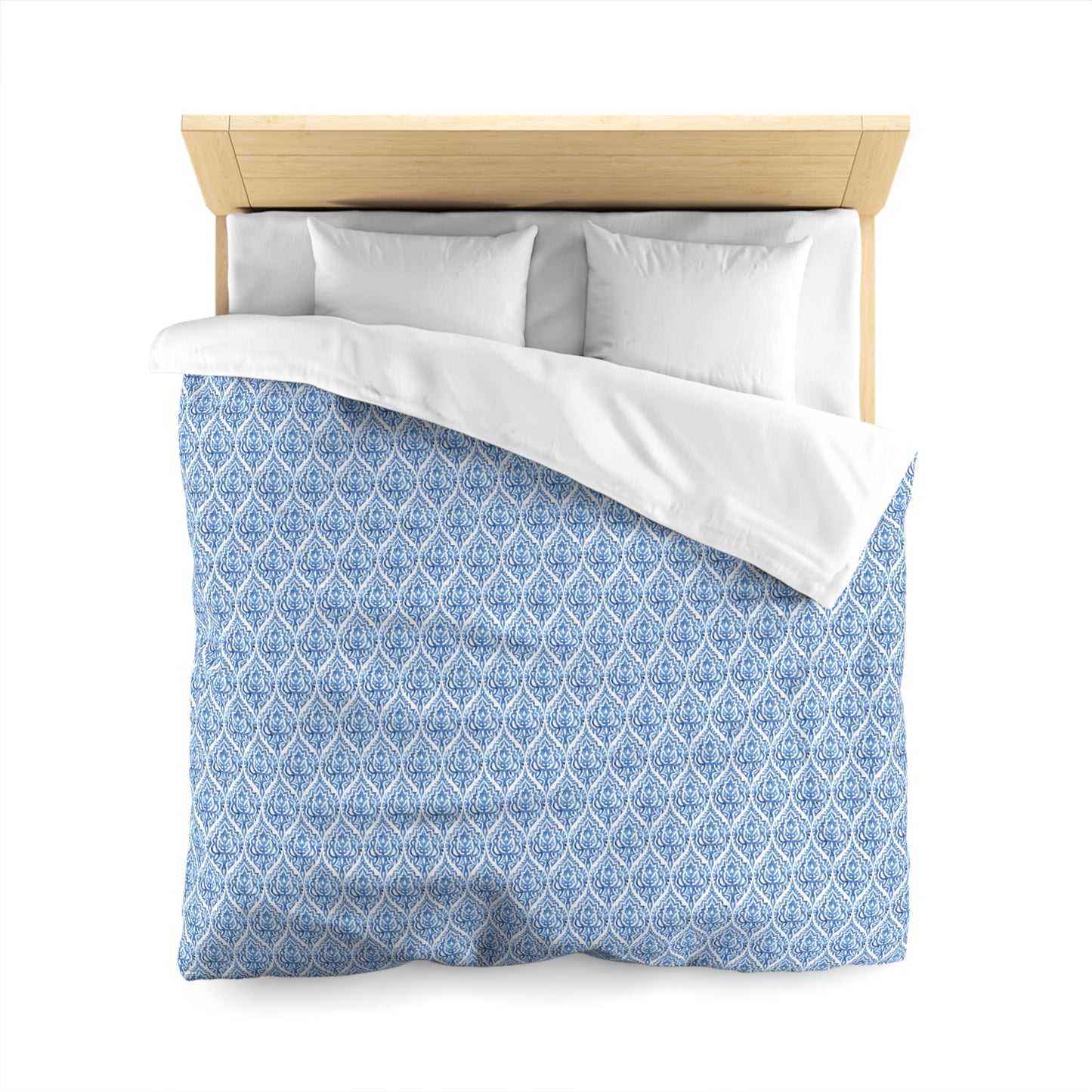 Blue Pattern Print Duvet Cover