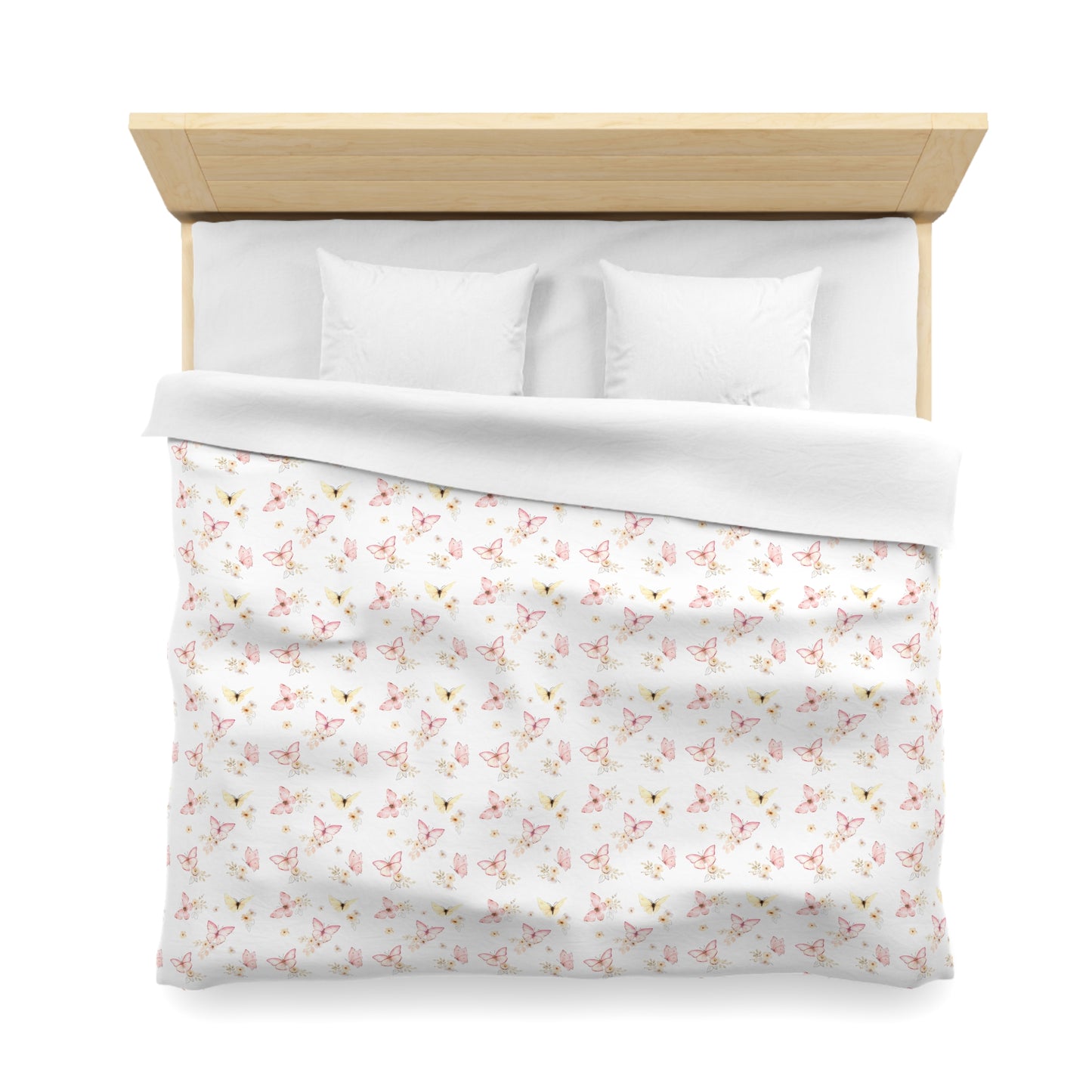 Pink & Yellow Butterfly Duvet Cover