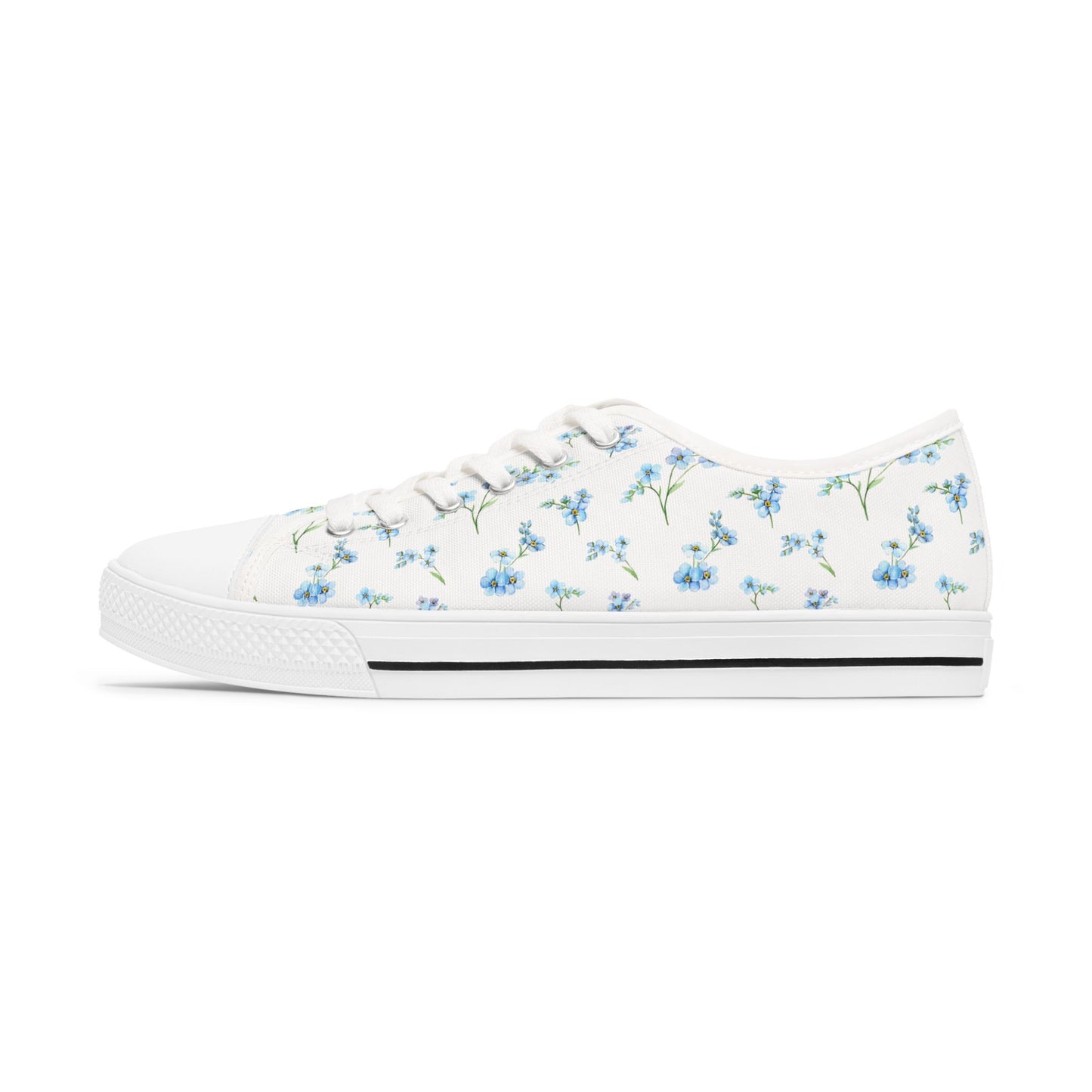 Forget-Me-Not Women's Low Top Sneakers – Casual Spring Style