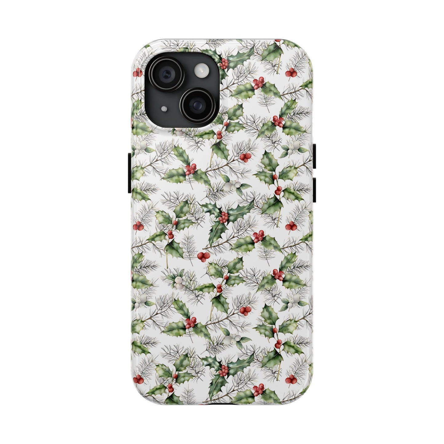 Christmas Mistletoe and Holly Phone Case