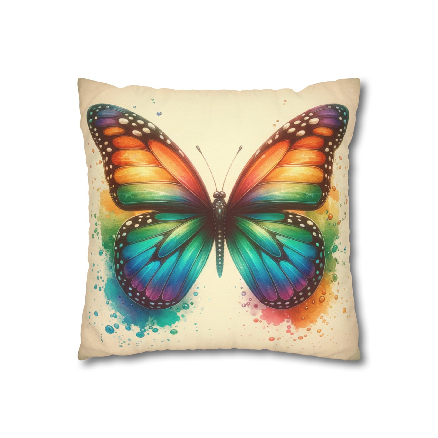 Rainbow Butterfly Cushion Cover