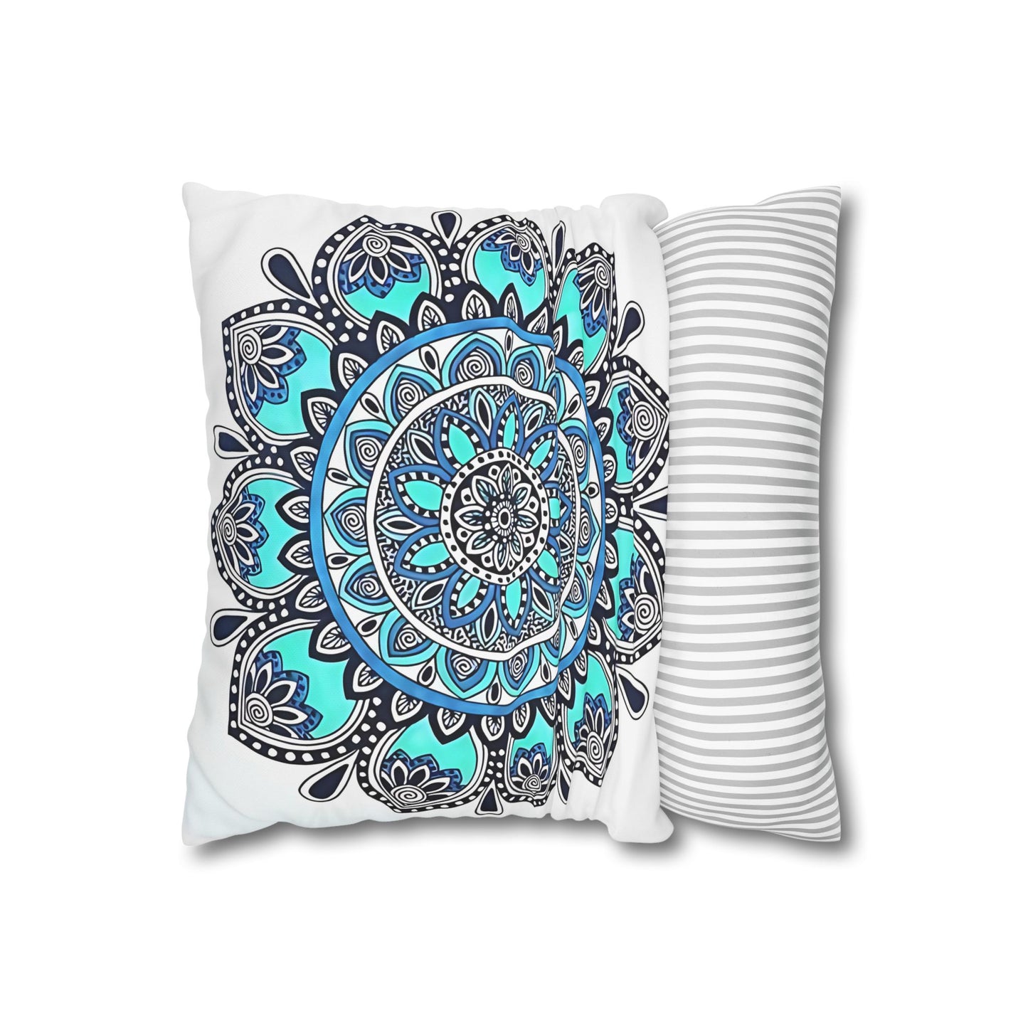 Blue Mandala Cushion Cover