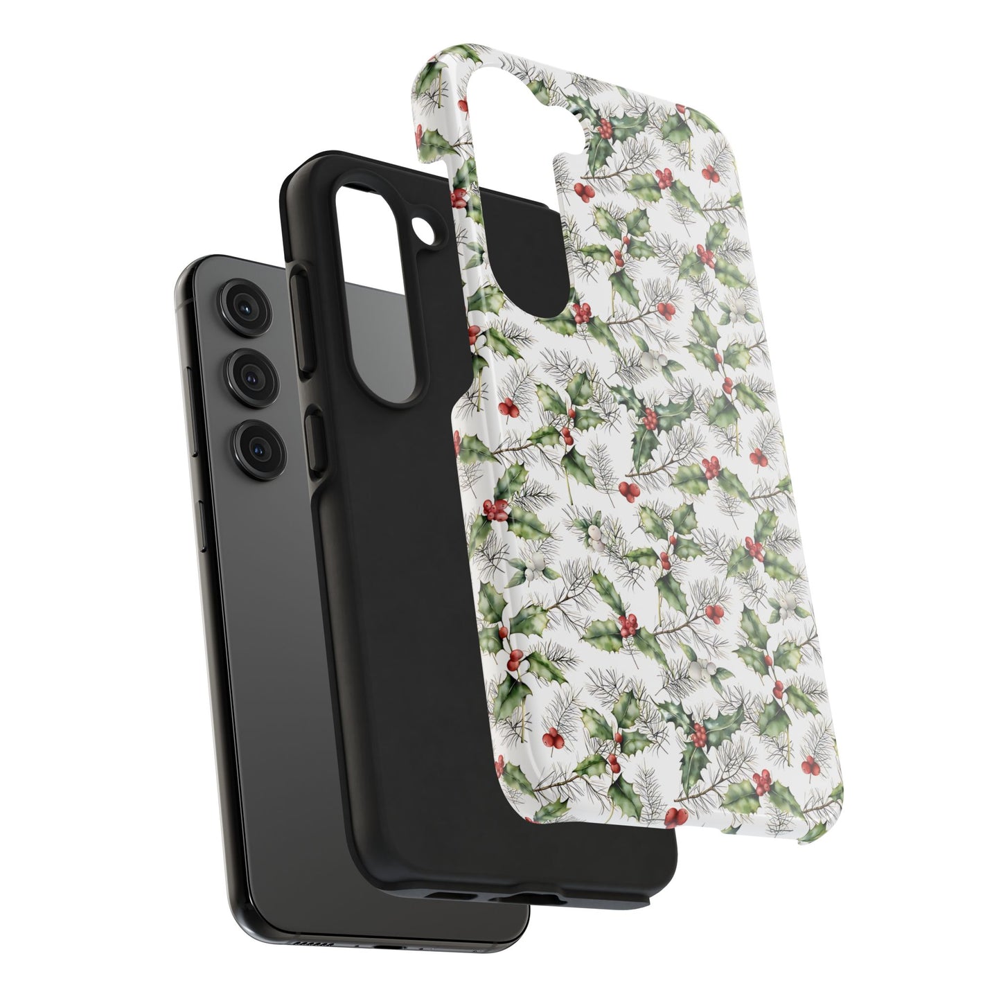 Christmas Mistletoe and Holly Phone Case