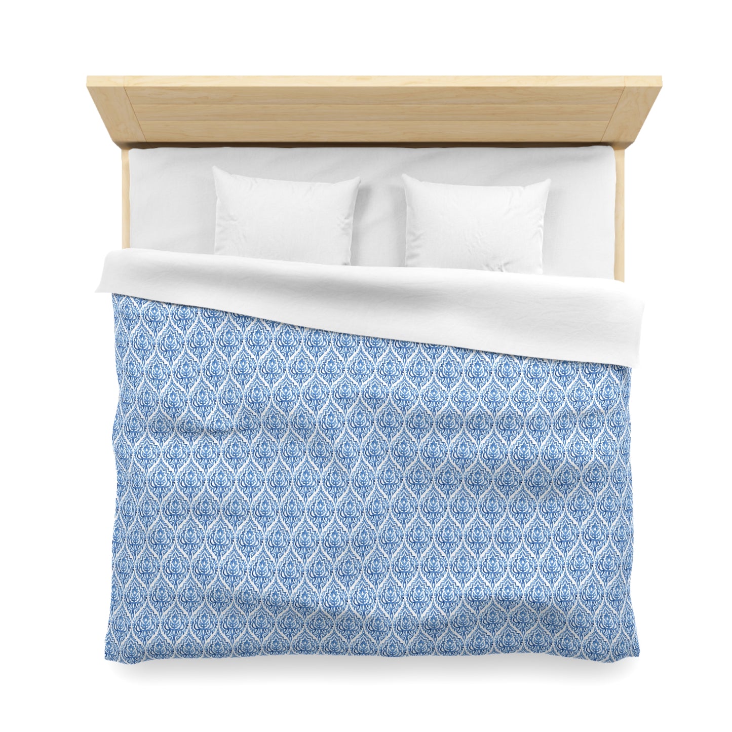 Blue Pattern Print Duvet Cover