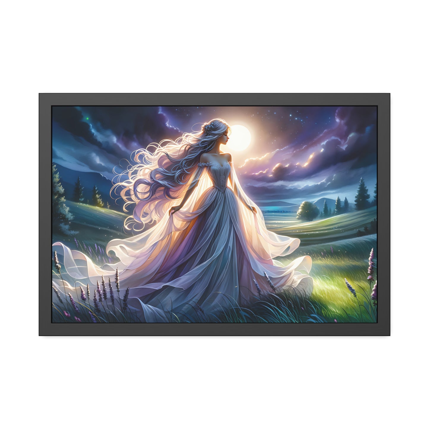 Once Upon A Fantasy - Silver Moonlight Framed Posters