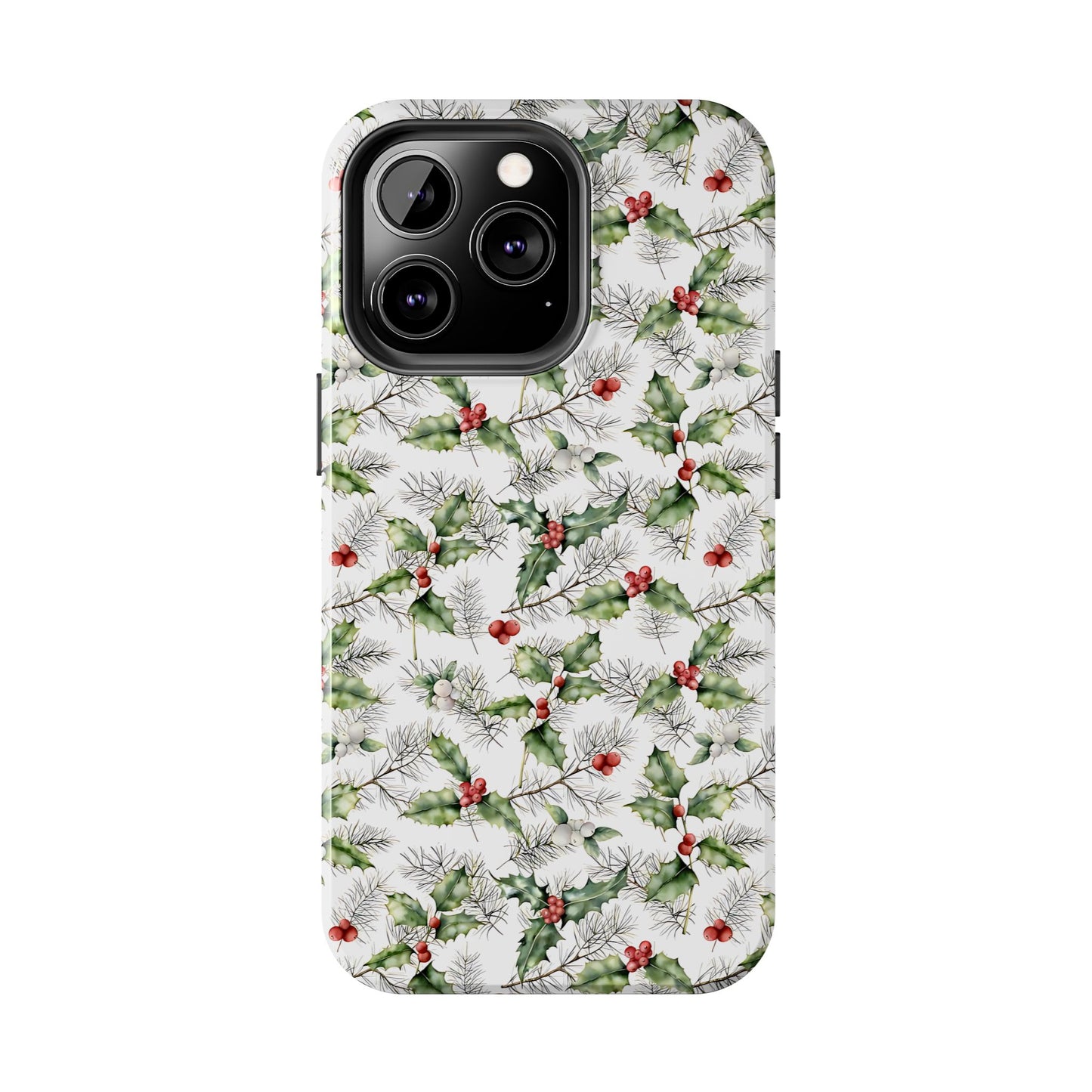 Christmas Mistletoe and Holly Phone Case