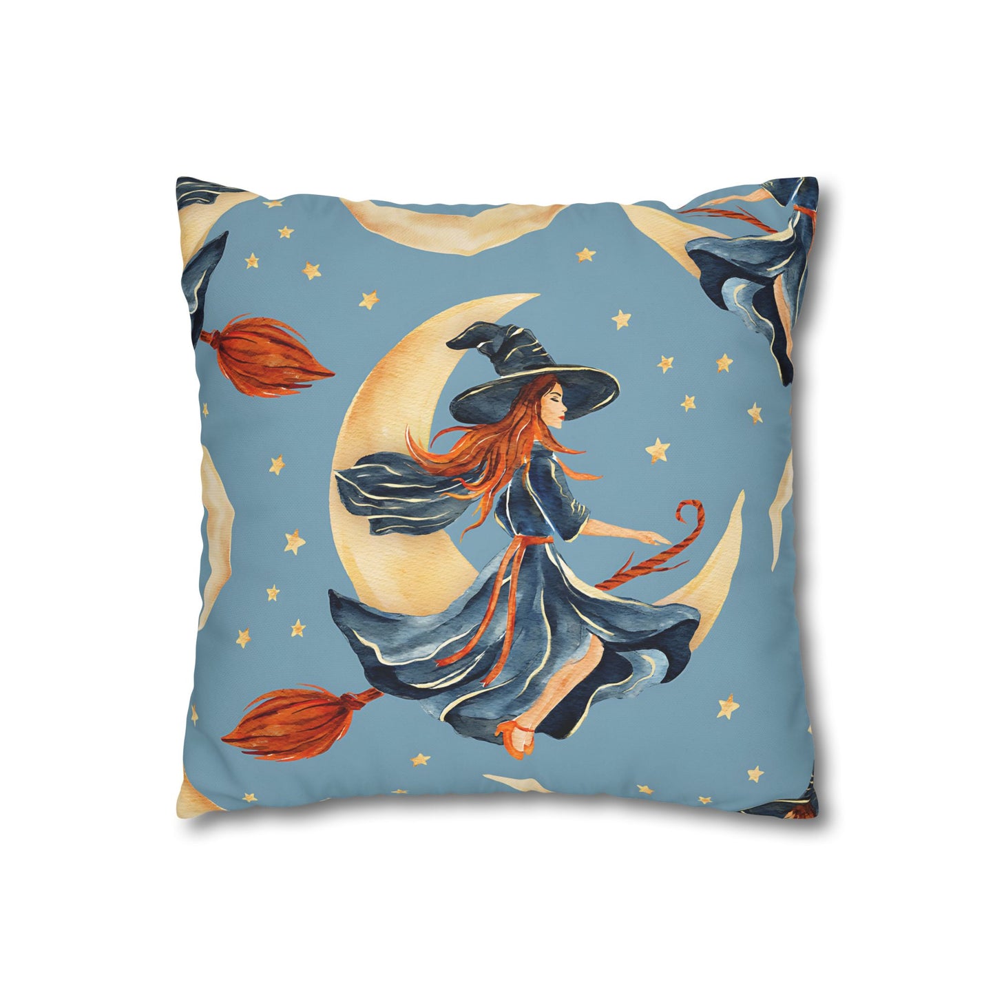 Crescent Moon Witch Cushion Cover