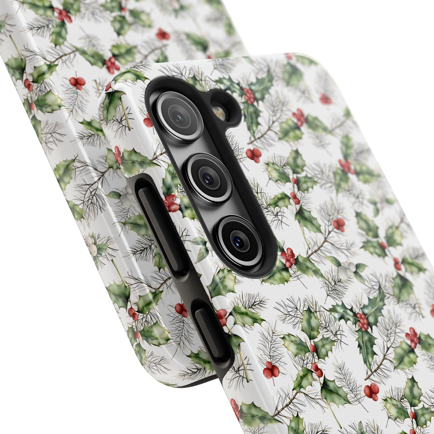 Christmas Mistletoe and Holly Phone Case