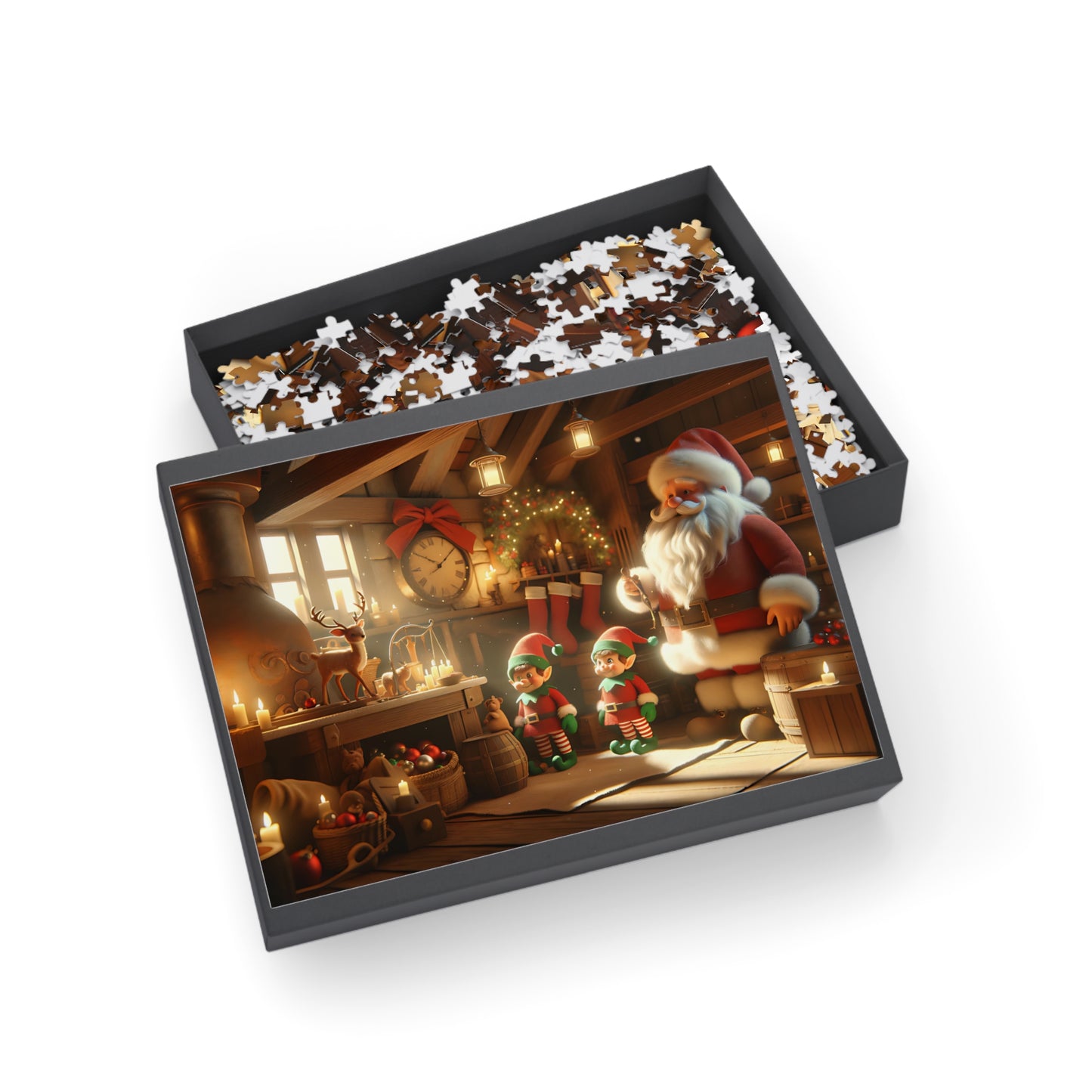 Santa's workshop Puzzle (1000-Piece) - Festive Holiday Fun