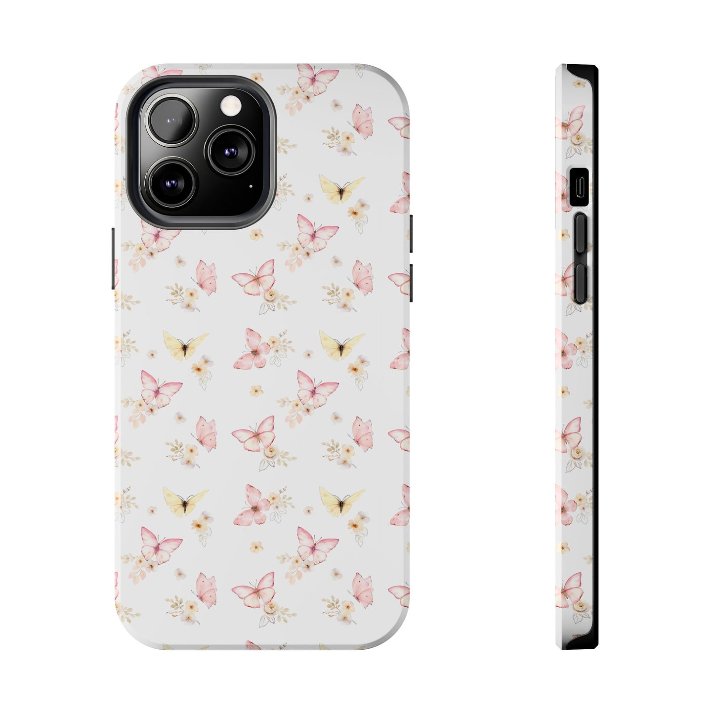 Pink & Yellow Butterfly Phone Case