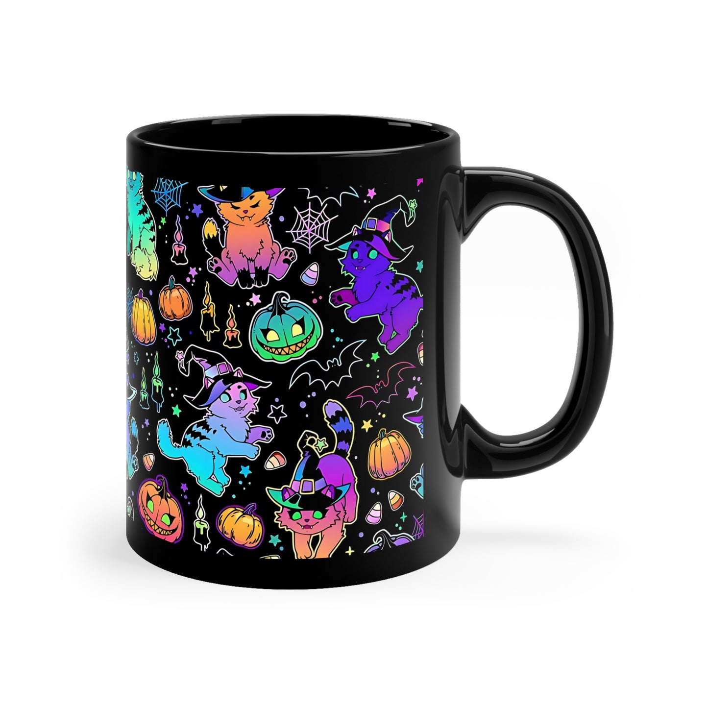 Spooky Neon Halloween #4 Coffee Mug, 11oz