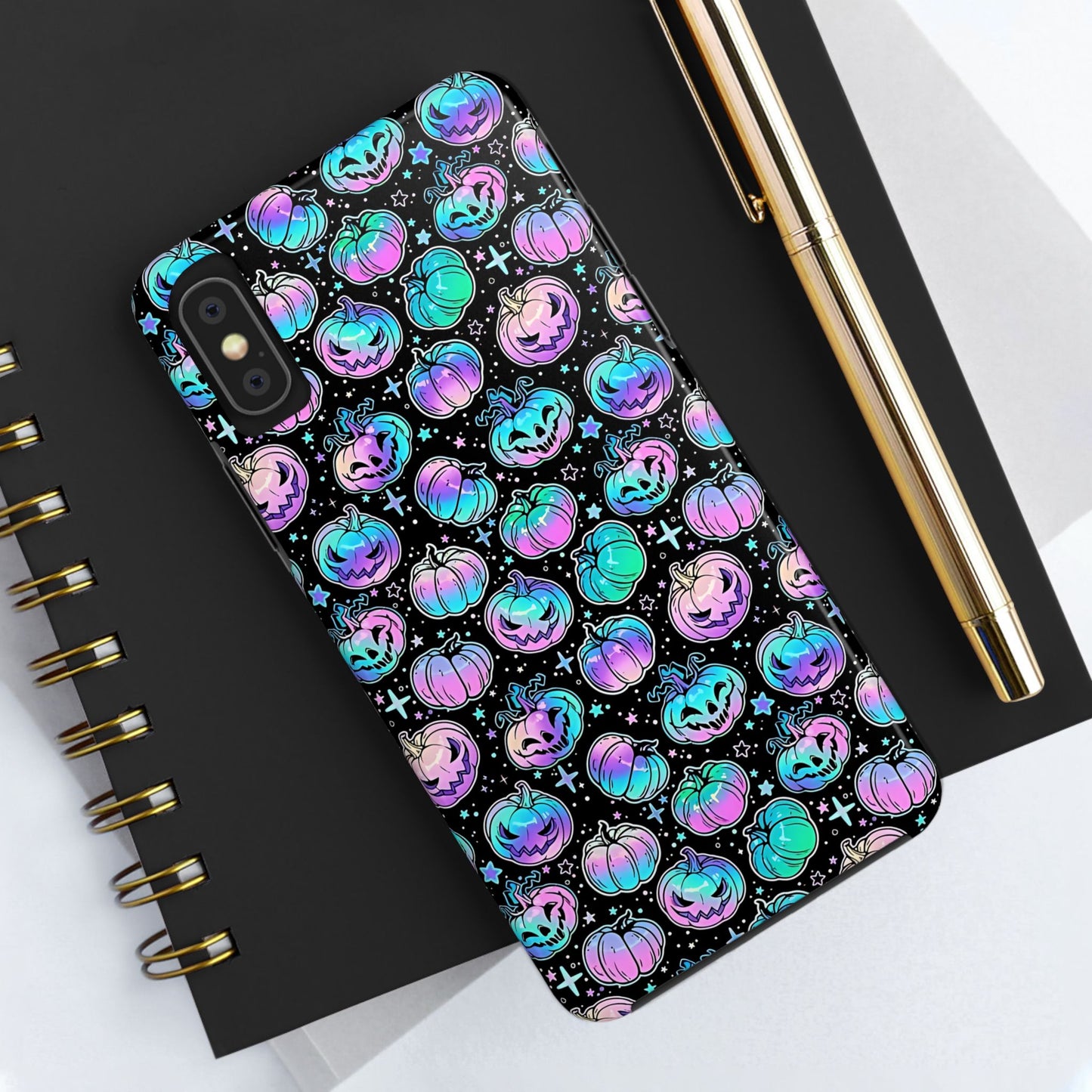 Spooky Neon Pumpkin Phone Case