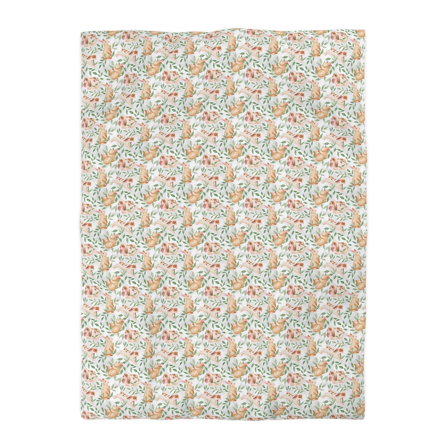 Sleepy Rabbit Print Duvet Cover