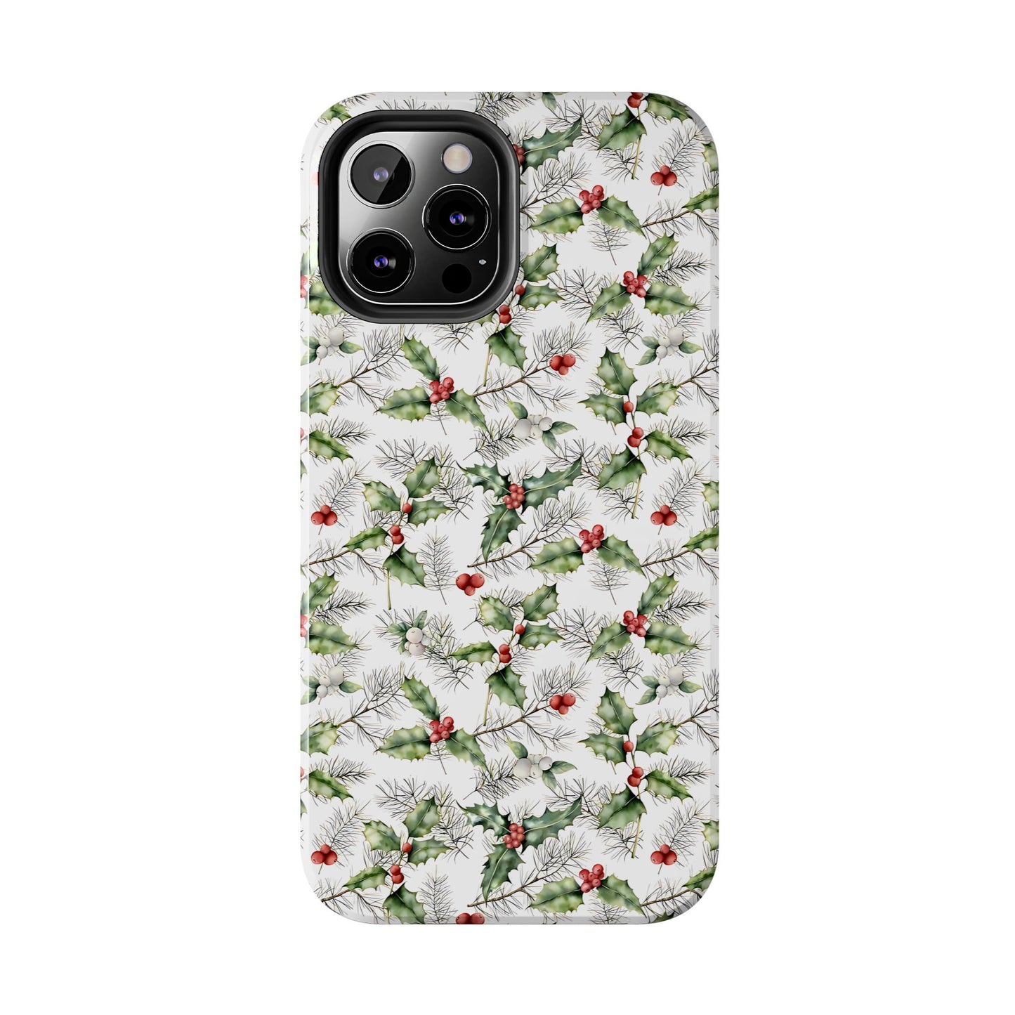 Christmas Mistletoe and Holly Phone Case