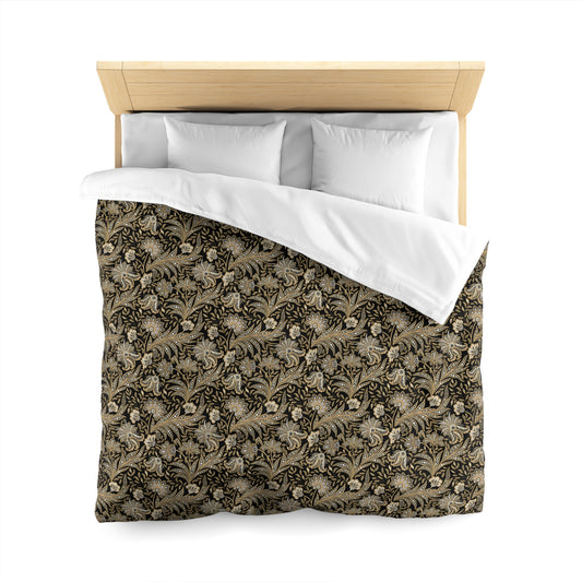 Black & Gold Print Duvet Cover