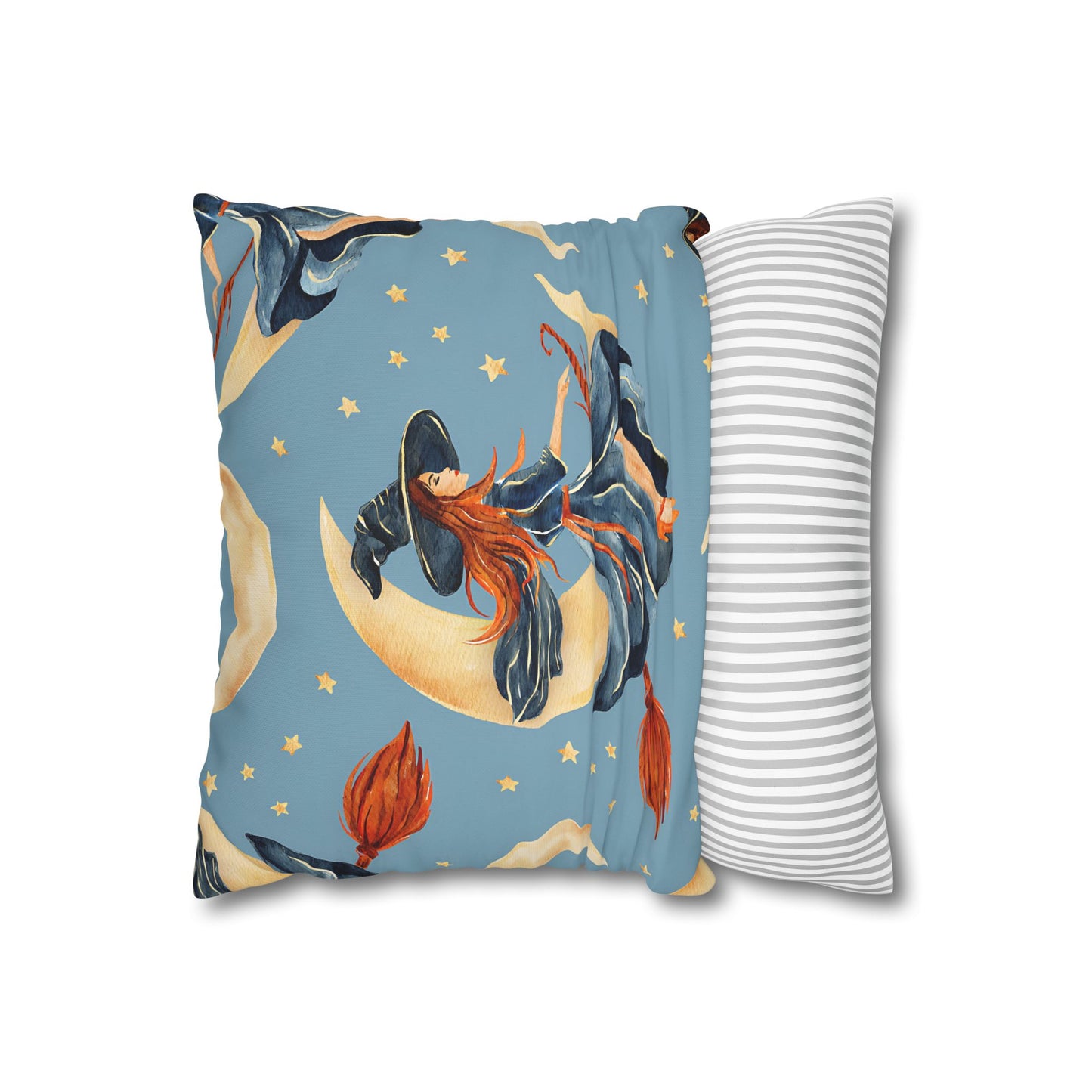 Crescent Moon Witch Cushion Cover