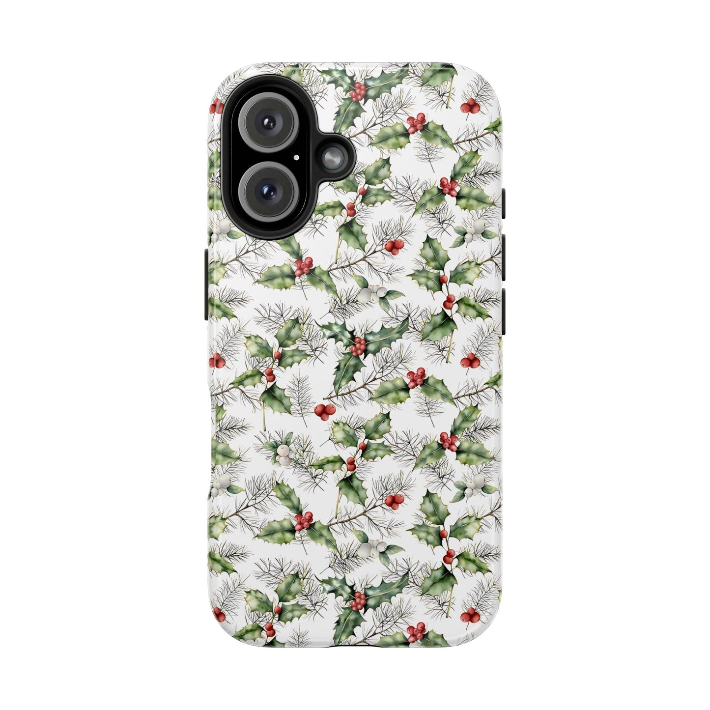 Christmas Mistletoe and Holly Phone Case