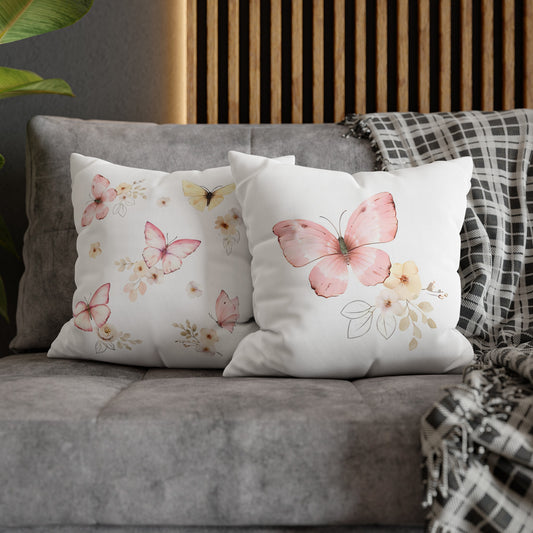 Pink & Yellow Butterfly #2 Cushion Cover