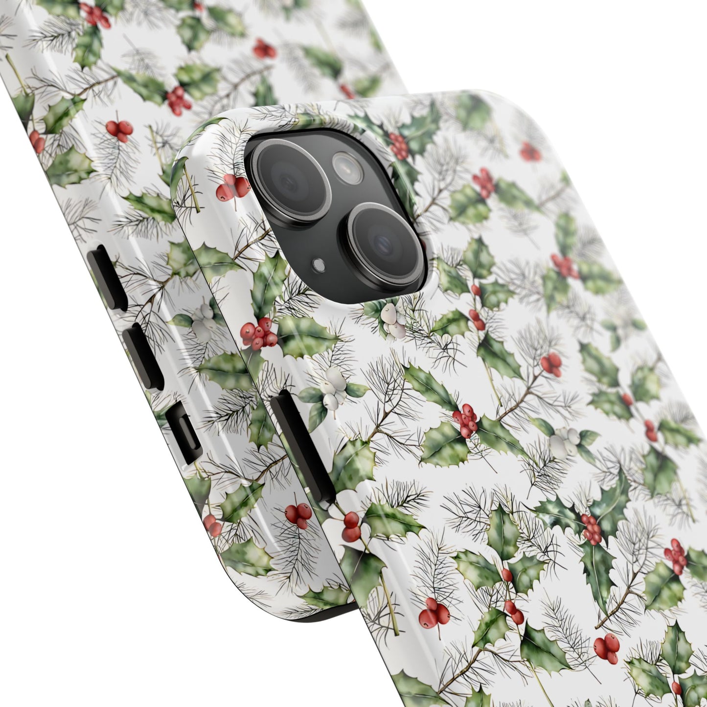 Christmas Mistletoe and Holly Phone Case