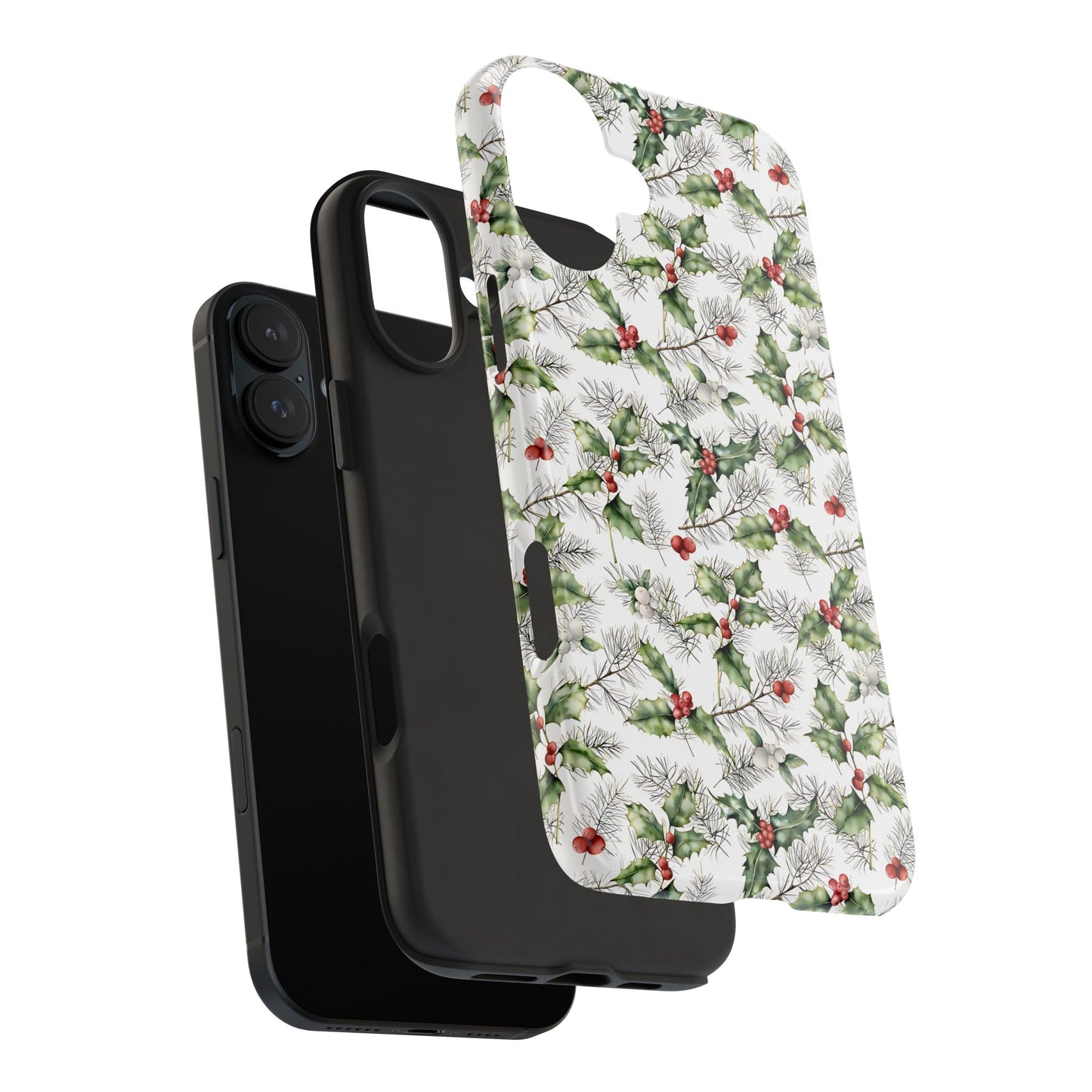 Christmas Mistletoe and Holly Phone Case