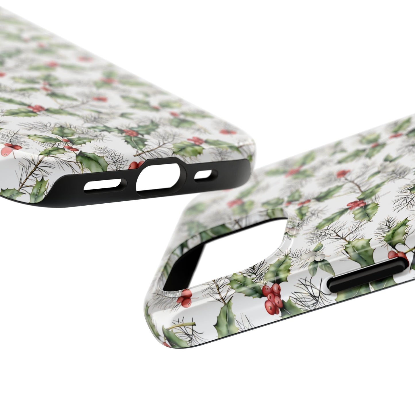 Christmas Mistletoe and Holly Phone Case