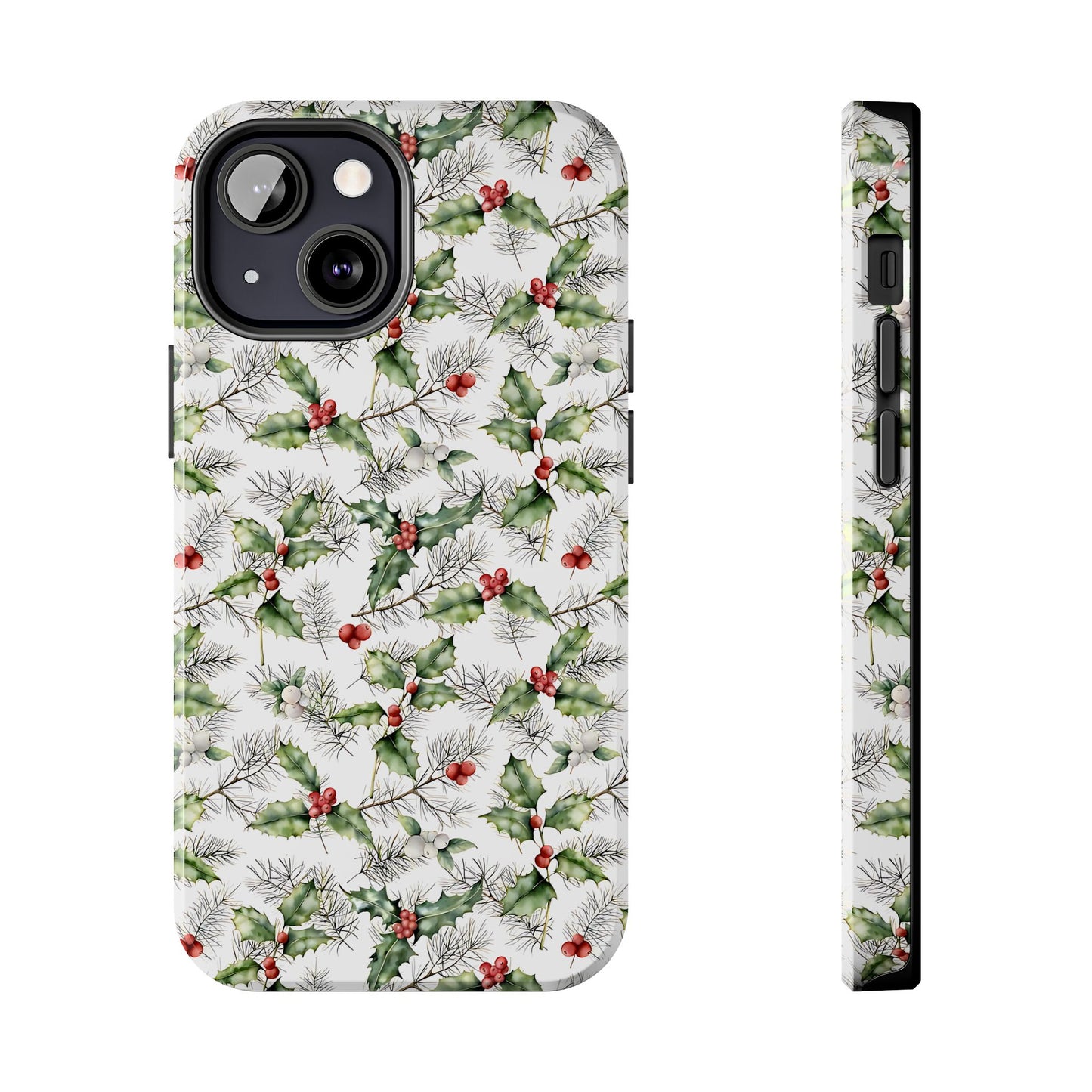 Christmas Mistletoe and Holly Phone Case