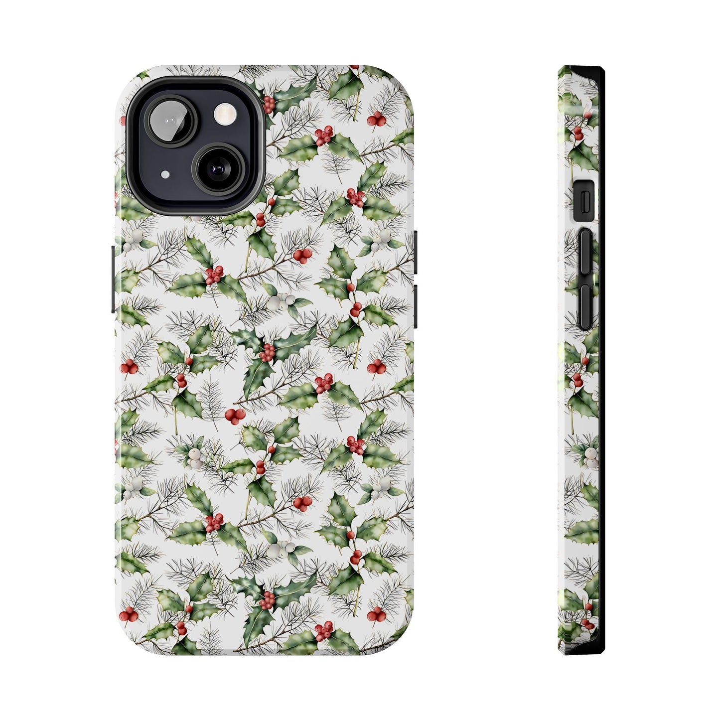 Christmas Mistletoe and Holly Phone Case