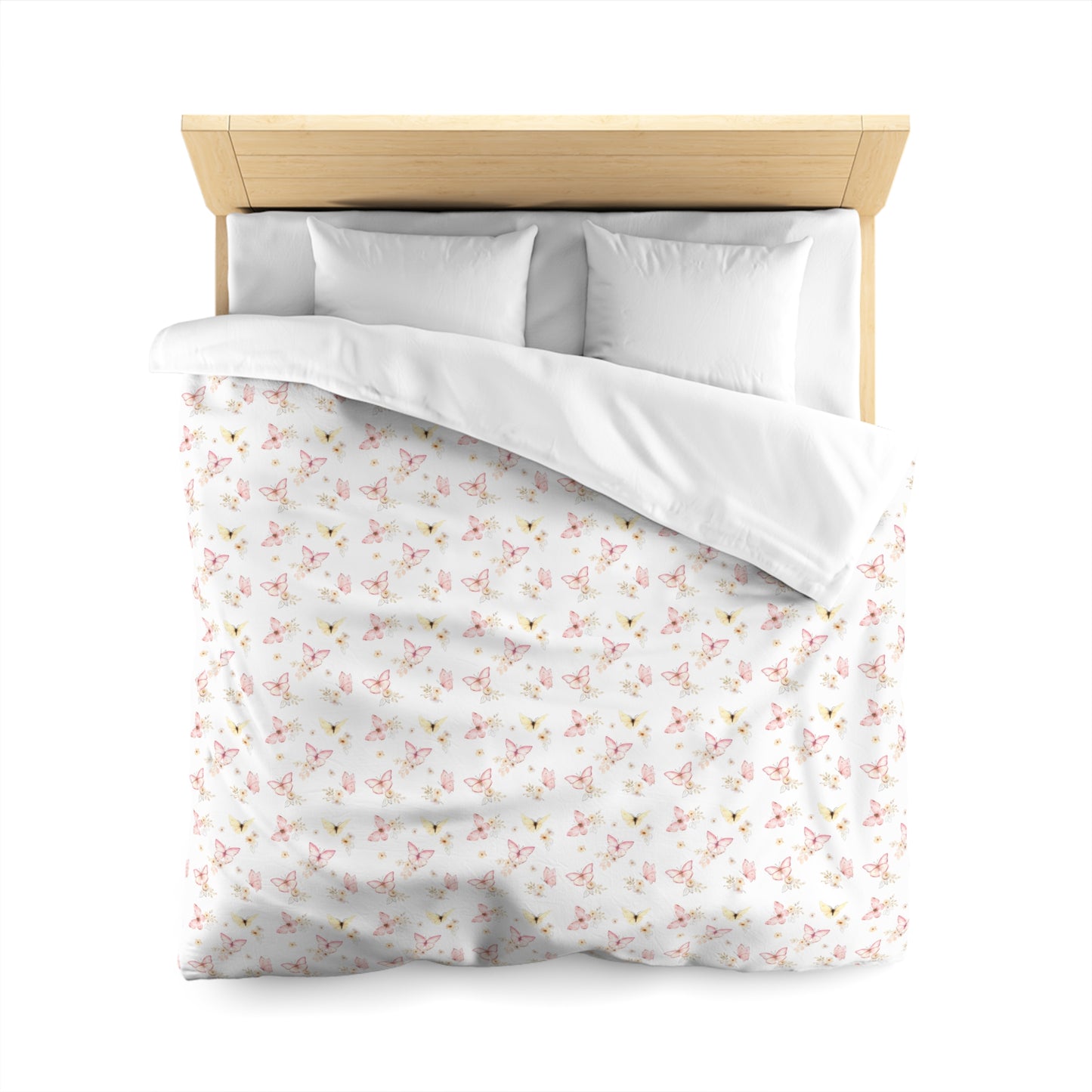 Pink & Yellow Butterfly Duvet Cover