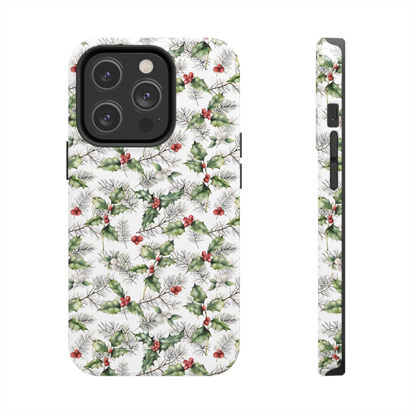 Christmas Mistletoe and Holly Phone Case