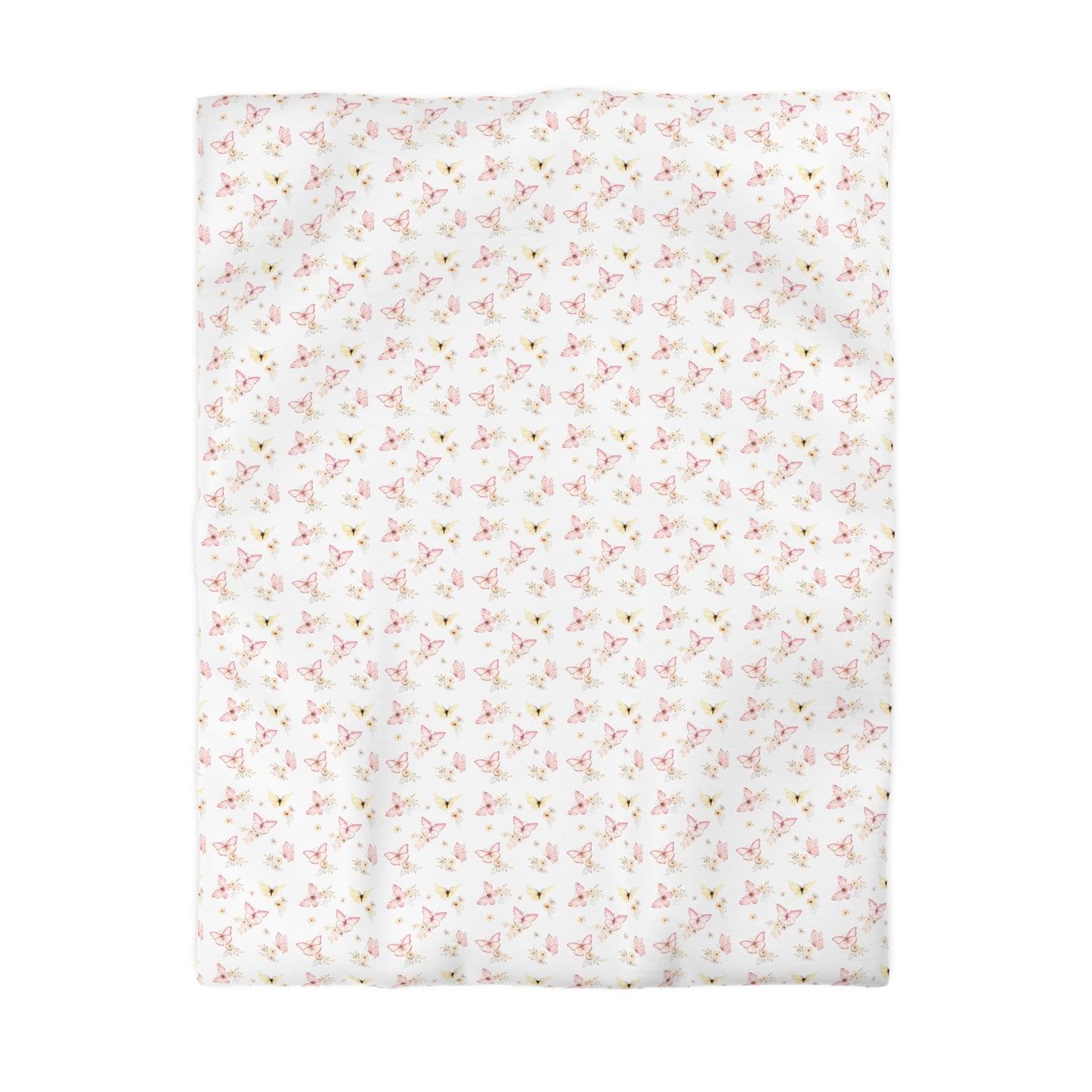 Pink & Yellow Butterfly Duvet Cover