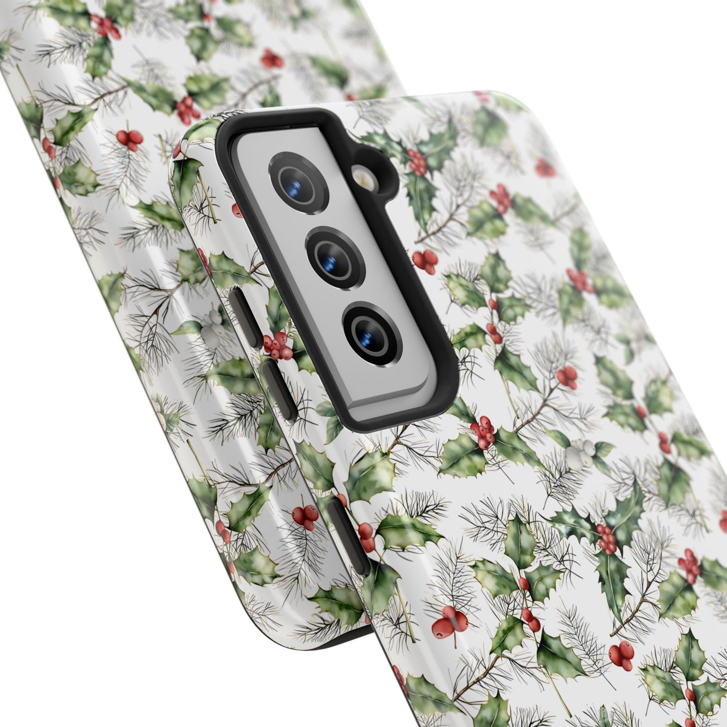 Christmas Mistletoe and Holly Phone Case