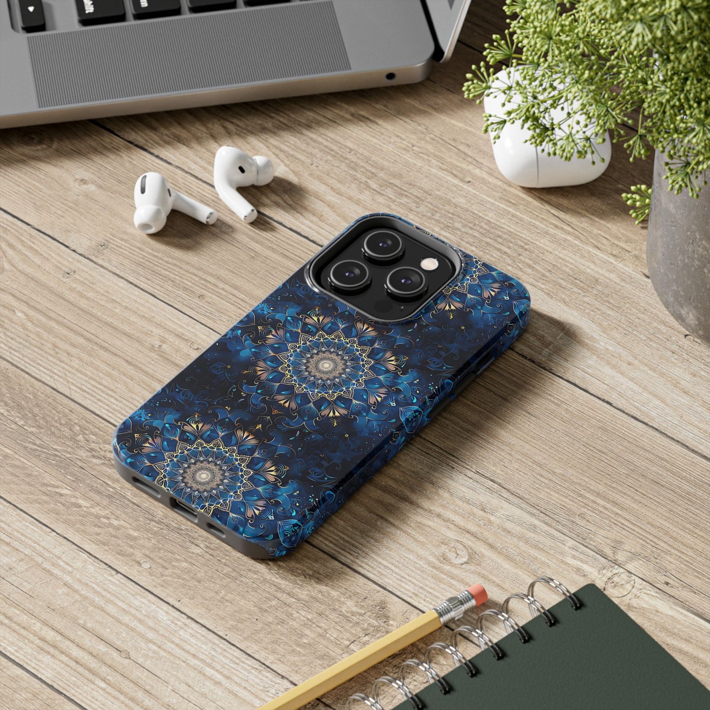 Navy Mandala Phone Case