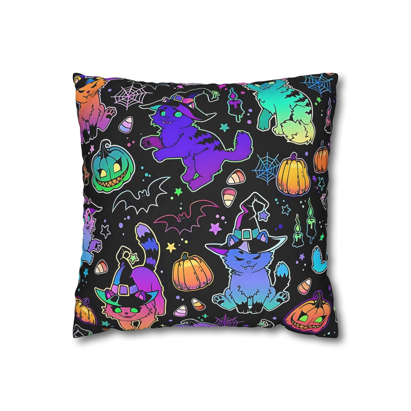 Spooky Neon Halloween #8 Cushion Cover