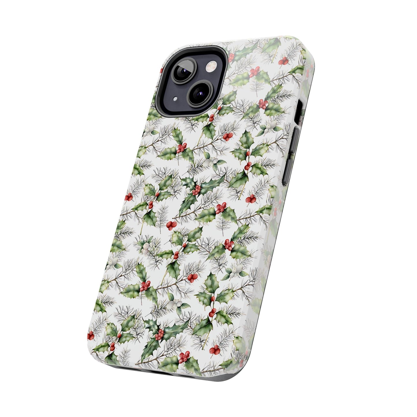 Christmas Mistletoe and Holly Phone Case