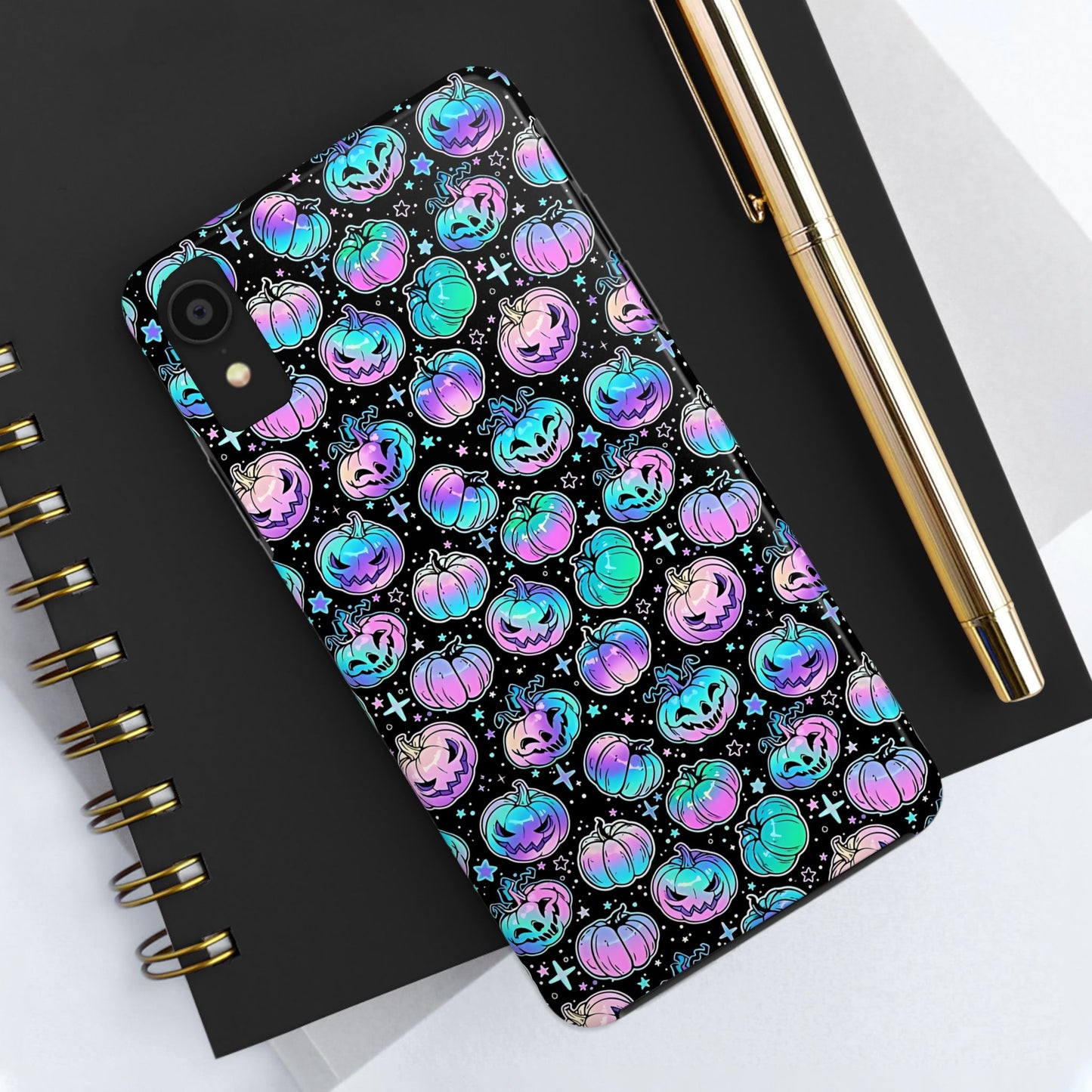 Spooky Neon Pumpkin Phone Case