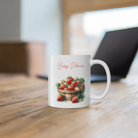 Berry Delicious Strawberry Ceramic Mug, 11oz