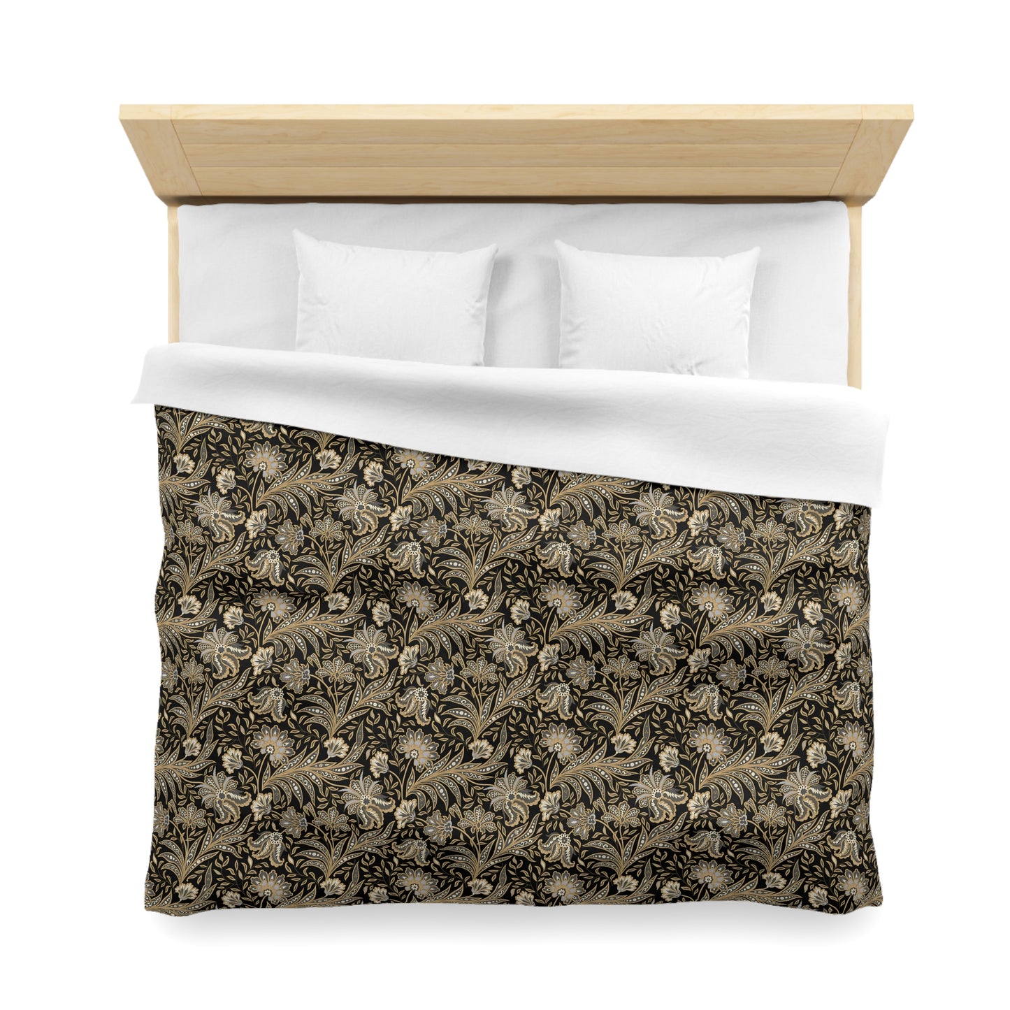 Black & Gold Print Duvet Cover