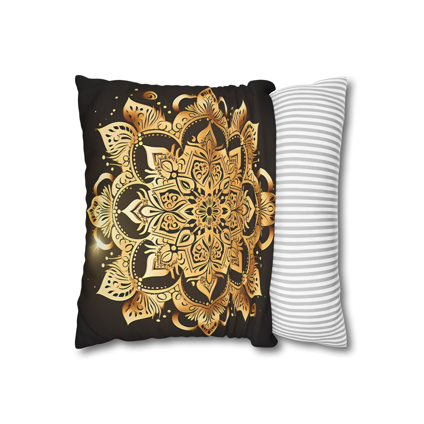 Golden Mandala Cushion Cover