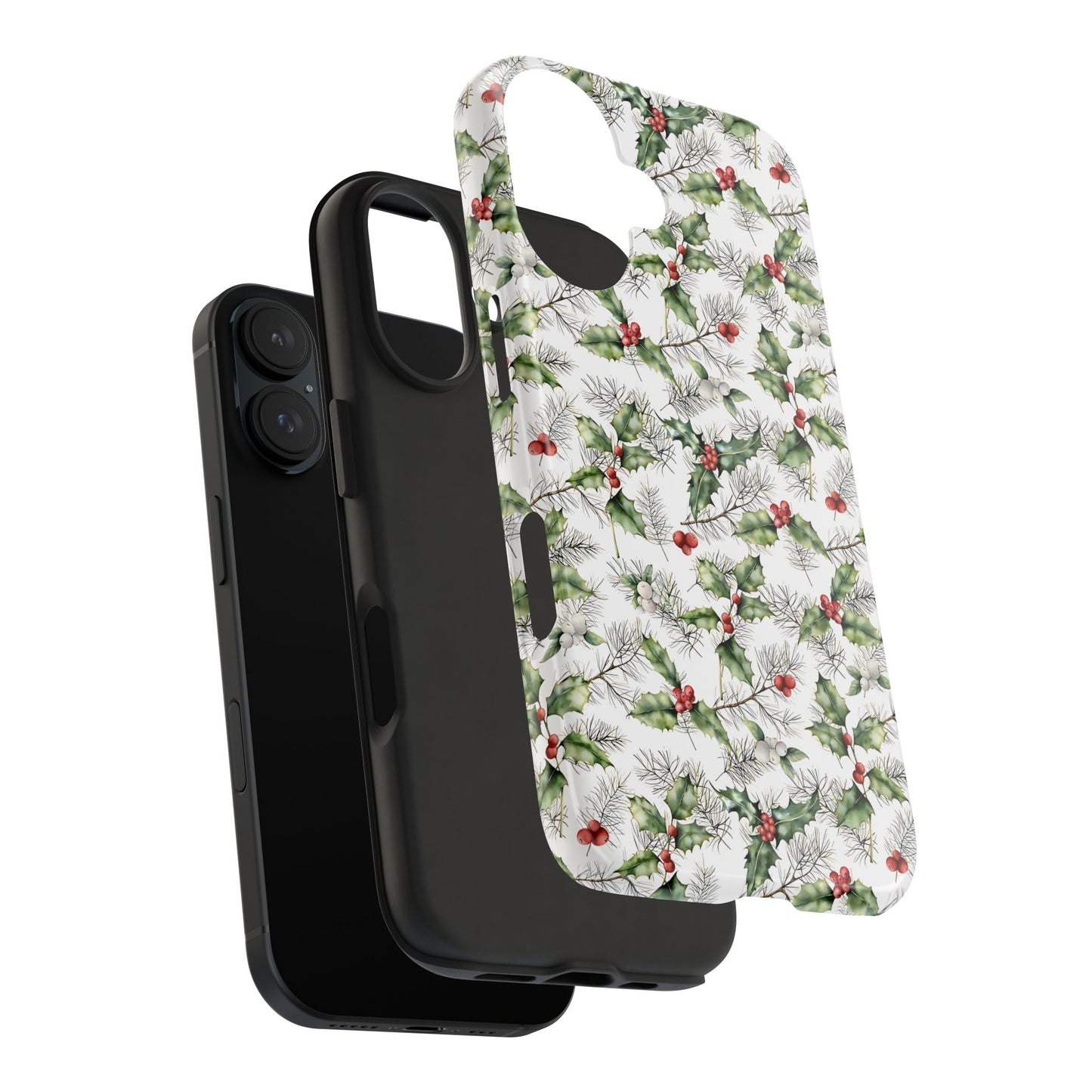 Christmas Mistletoe and Holly Phone Case