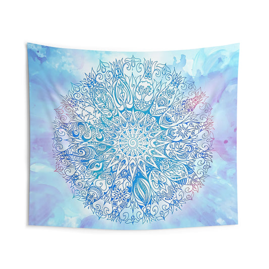 Pastel Mandala Indoor Wall Tapestry