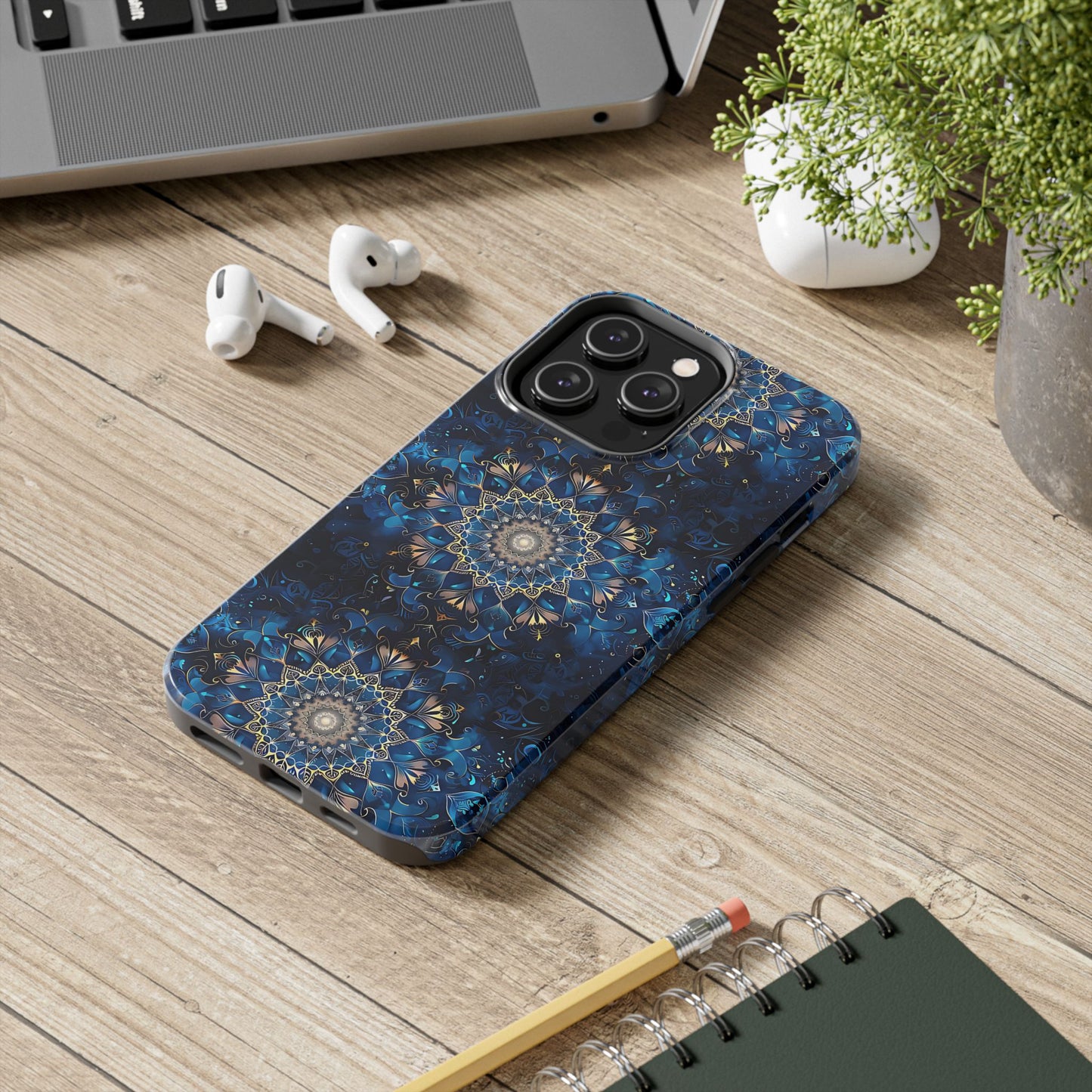 Navy Mandala Phone Case